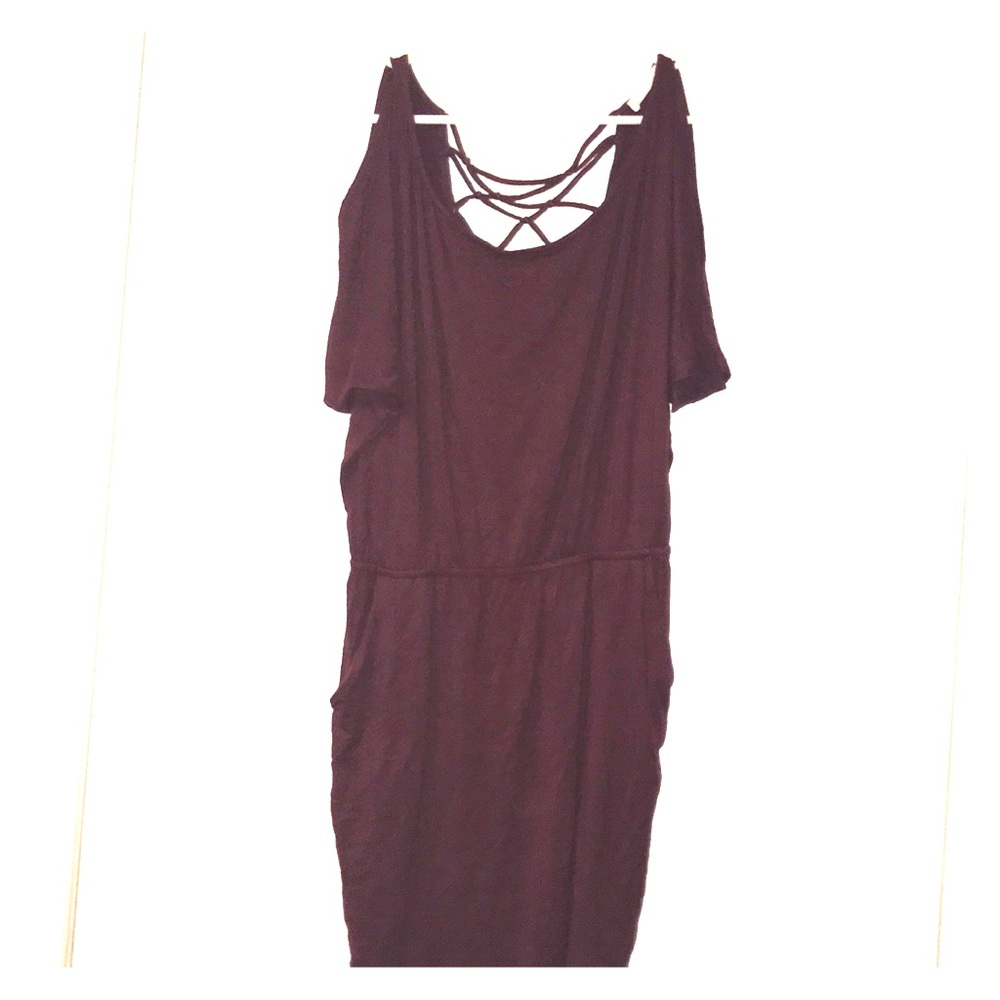 Burgundy dress